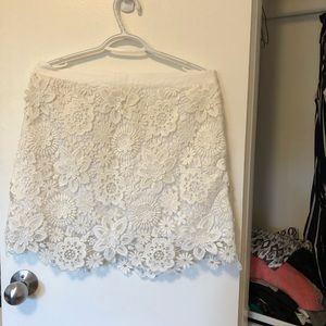 Floral lace skirt